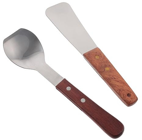 FONDOTIN 2piezas Cucharas De Postre De Acero Inoxidable Mango Para Helados y Postres Para Cocinas y Fiestas