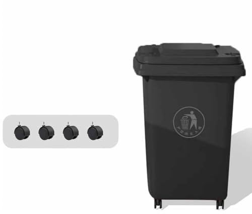 Contenedor de Basura Grande para Exteriores con Ruedas y Tapa, 30 l, 50 l, 100 l y 120 l, Ideal para Cocina, Porche, Patio, terraza.