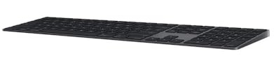 Apple Magic Keyboard mit Numeric Keypad (A1843) (QWERTY Englisch) Space Grau mit Schwarz Keys (Generalüberholt)