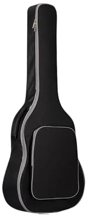 GSXLZ Gitarrentasche Verdicken Sie die Gitarrentasche, schützende Aufbewahrungstasche, wasserdicht, mit Doppelgurten, gepolsterter Schulterrucksack for Klassische Akustikgitarren(Black 41)