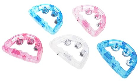 Oxtxuzdm 5 Pcs LED Handbell Decors Colorful Party Light Rattle For Wedding Concert Handheld Handbell Shaker Glowing Decoration Musical