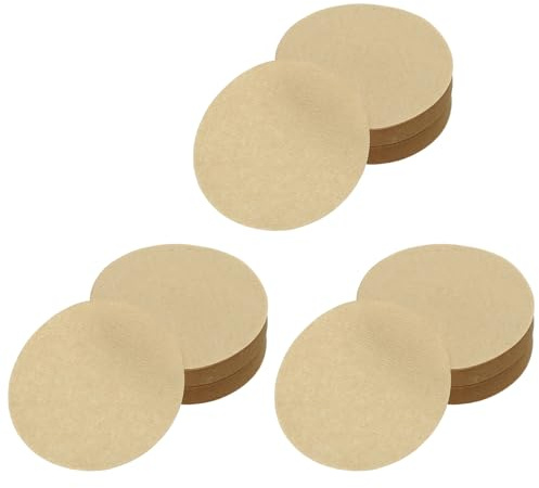 QUARKZMAN 300Pcs Filtres À Café Papier, 62mm Filtres Ronds Jetables, Adaptés Pour Une Utilisation À Domicile Ou Au Bureau Et Pour Cafetières À Filtre, Couleur Bois