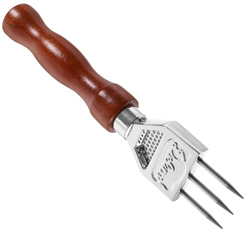 Hemobllo Outil à Glace Japonais à 3 Griffes Manche en Bois, Brise-glace pour Barman, Broyeur à Glace Ergonomique pour Bar et Restauration, Accessoire pour Cocktails et Glaçons, Usage