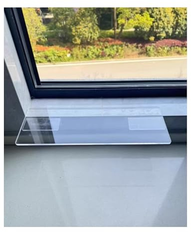 Placa extensora de alféizar de ventana acrílica sin perforación, organizador de alféizar de ventana impermeable/estante for plantas de ventanas, tablero de extensión de encimera(50x16cm)