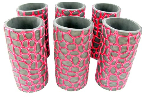 asiahouse24 Getränkekühler 0,5l Flasche - Bierkühler - Neoprenkühler - passgenau ~Flaschenkühler~ für abgebildete Bierflaschen aus hochwertigen 5-6mm starken Neopren (6X Rot) | Kühler nach Norm wie die abgebildeten Beispielflaschen. Hervorragende Qualität aus echtem 5-6mm Neopren für beste Kühlung