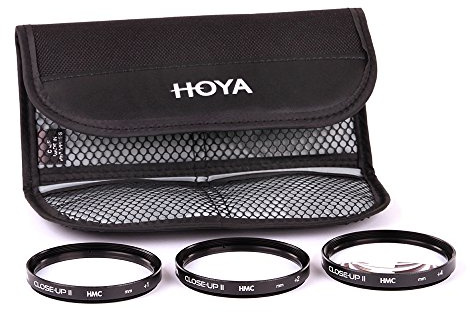 Hoya Close-up Kit - Juego de filtros para macro fotografía (+1, +2, +4, 52 mm) color negro