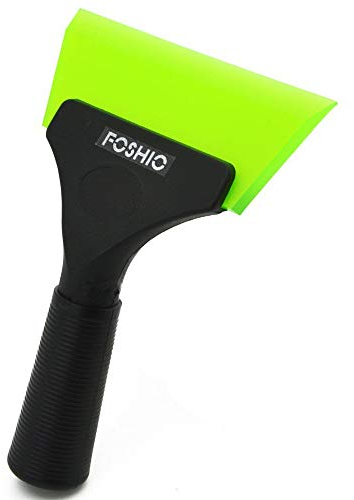 FOSHIO Silikon Duschabzieher klein, Eiskratzer Mini Abzieher Klein Fensterabzieher für Auto, Fensterreiniger Badezimmer, Küche, Auto Windschutzscheiben Reinigungs Werkzeug Auto Aufkleber