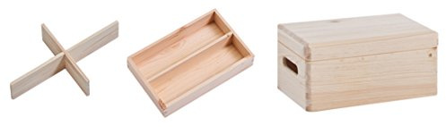 Zeller 13325 Kiste, Holz, Natur, 30 x 20 x 14 cm, Beige