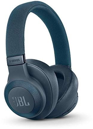 JBL E65BT Cuffie Wireless Sovraurali con Funzione di Noise Cancelling, Cuffie Pieghevoli Bluetooth con Design Ergonomico / Connessione a Siri o Google, Più di 15 Ore di Autonomia, Blu