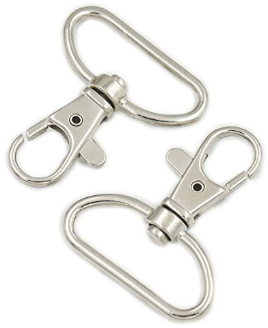 fujiyuan 6 PCS Drehgelenk Hummer Verschlüsse Metall Ergebnisse Clips 3,2 cm 32 mm Snap Lanyard Staubbeutel Pack Träger