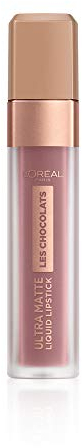 L’Oréal Paris Infaillible Ultra Matte Les Chocolats in Nr. 842 Candy Man, Flüssig-Lippenstift mit Ultra-Matt-Finish und Schokoladen-Duft, 8 ml