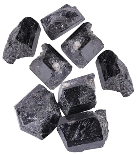 Natürlicher schwarzer Turmalin & Quarz, unregelmäßig geformter Heilstein für Wasserreinigung, Armbänder, Anhänger, Figuren und Aquariendekorationen