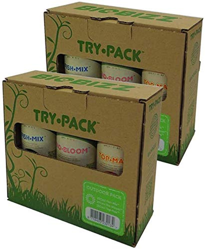 BioBizz - Try-Pack utomhus – Mega Pack – 3 x 500 ml (6 flaskor med 250 ml)