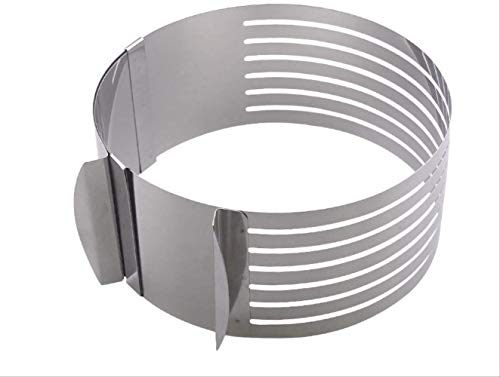 Cake Ring Adjustable Stainless Steel Ling Ling Ling Able with The Variable Cake Ring Ling Sin and Large Cake and and Pies Layerer Round 16-20Cm