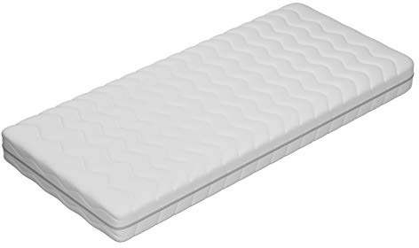 Mirjan24 Matratze für Kinder Zeus 7, Babymatratze Schaummatratze, Höhe: 7 cm, Liegehärten H3, Beidseitigematratze, Bezug waschbar, Matratzenschoner (80x190)