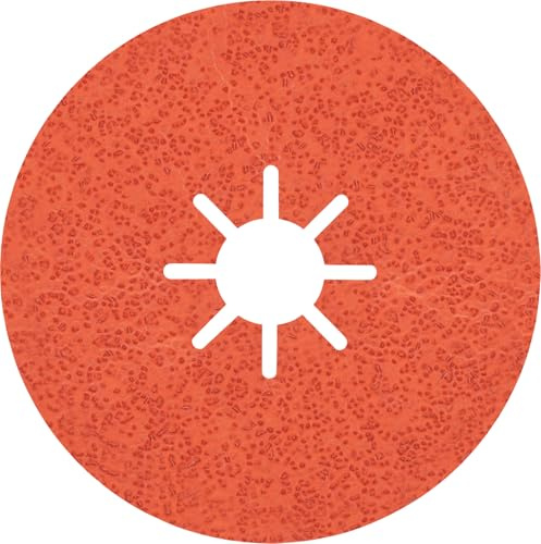 Bosch 25x EXPERT R782 Prisma Fibre Disc, 180 mm | for Steel, Stainless steel sheets, Grit 36, Professional Accessory Large Angle Grinder