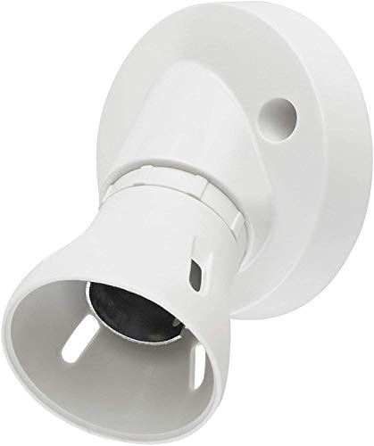 New Angle Lamp Fitting Bayonet Batten White Ceiling Lamp holder, BC, B22 Light Bulb Socket