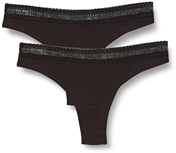 sloggi Donna Go Ribbed Brazil C2P, Nero, XS