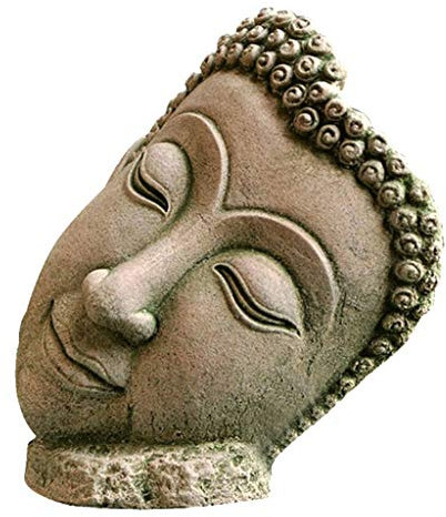 Buddha Figur Buddha Statue Sand Stein Skulptur Zen Buddha Kopf Dekoration Skulptur Gartenlandschaft Dekoration 4,72 Zoll Art-Deco-Geschenke