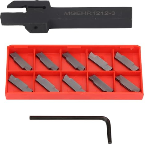MGEHR1212-3 Drehbank-Abstech-Abstechwerkzeughalter mit 10 Stück Einsätzen 12 X 12 Mm