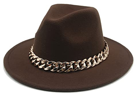 Faringoto Hüte für Damen, modische Fedora-Hüte, Damen-Hüte mit Krempe