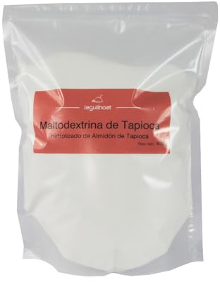 Maltodextrina de Tapioca 400 g en polvo con bolsa zip; ideal para cocina moderna, repostería y aceites en polvo; mejora texturas y mezclas secas