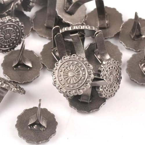 XIAOXIN 10 stücke Silber Runde Quadrat Vintage Brads Für DIY Scrapbooking Zubehör Handwerk Handgemachte Metallverschluss Brad Home Decor