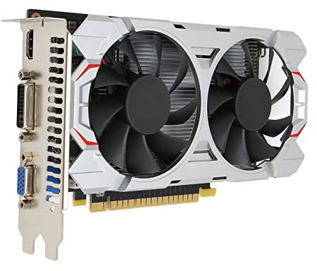 Elprico Carte Graphique de Jeu GTX750Ti 4G, Sortie 4K HD GDDR5 128BIT PC avec Deux Ventilateurs, Carte Graphique 1072MHZ 5400MHZ pour Ordinateurs de Bureau (GTX750TI 4 Go)