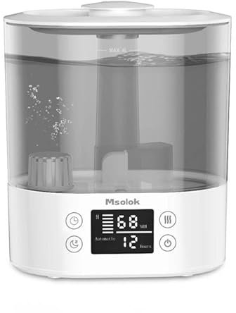 Humidificadores para recámara, hogar y bebé, humidificadores de aire de niebla fría de 4 l para plantas, humidificador de aire de relleno superior silencioso de 26 db, dura hasta 40 horas, apagado