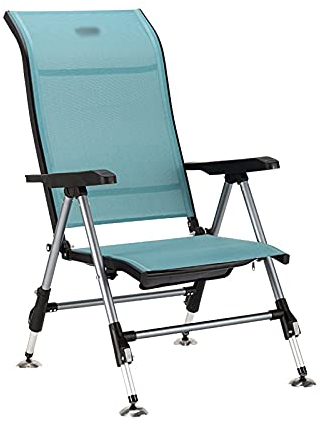 MOOWI Camping Stuhl Campingstuhl Tragbare Recliner mit Faltbarer Rückenlehne Atmungsaktive Kissen Abschiebbare Beine for Angelstrand Picknickstütze 550 lbs Anglerstuhl, yanqingbaihuo