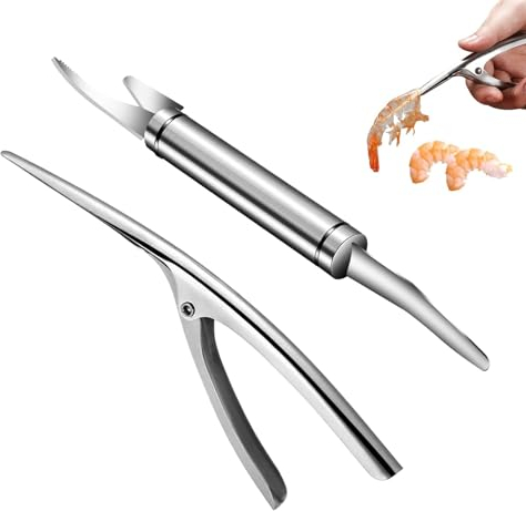 Shrimp Line Knife,Pelador de Gambas y Langostinos,5 In 1 Multifunctional Shrimp Like Fish Maw Knife,Cuchillos Multiusos Línea Camarones,Herramienta de Cocina Esencial