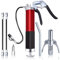 Ingrassatore Manuale Pompa ingrassatrice Pistola Ingrassatore 8000PSI Pistole per Grasso Professionale con Tubo Flessibile Tubo di Estensione in Metallo 6 Pollici,Ugello Appuntito (Rosso)