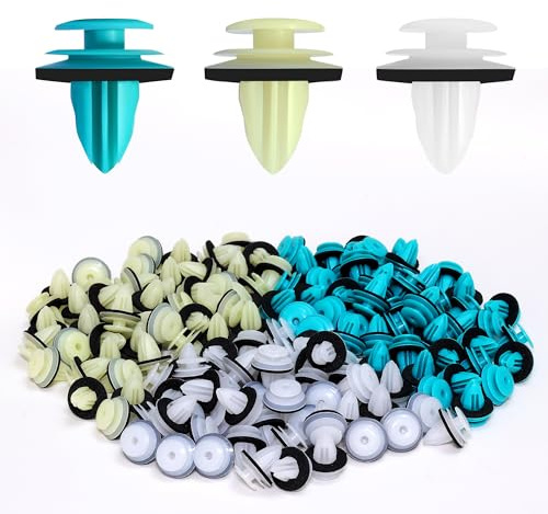 REJOECE 150 Stück Auto Befestigung Clips, Türverkleidung Clips, Universal Auto Tür Klips,Auto Verkleidung Clips für Autotürverkleidungen und Kotflügel,Automobil Befestigungsclip mit Schwammig Kissen