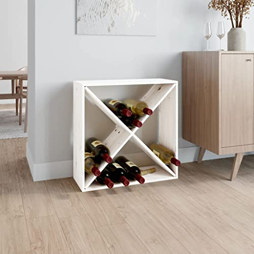 csderty Furniture Home Tools Weinschrank Weiß 62x25x62cm Massivholz Kiefer