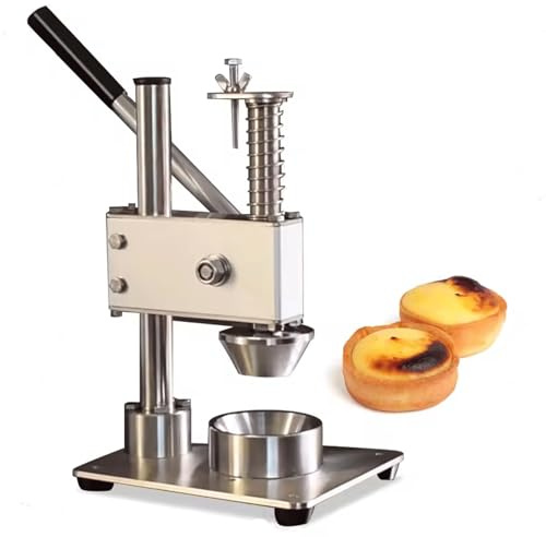 Manual Egg Tart Shell Pressing Machine, Commercial Egg Tart Forming Maker, Stainless Stain Tartlet Shell Molding Forming Machine, Muffin Cupcake Tins Moulds Tool for Home, Restaurant, Cake Shop