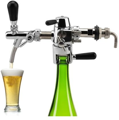 Hogar y elaboración de cerveza Llenador de botellas de cerveza sin espuma y grifo de cerveza ajustable, llenador de botellas profesional 2 en 1, dispensador for botellas de vidrio, barra, elaboración
