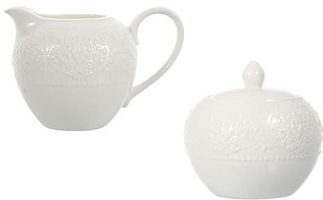 UTHCLO 2pièces Pot à Lait Céramique Contenant à Sucre Et Lait Ustensile Pour Café Lot De Facile à Nettoyer