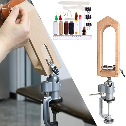 Craft Schnürung Nähklemme Pony Horse Clamp,Leder Craft Schnürung Nähklemme, Holz Leder nähen Werkzeug Halteclip,29pcs verstellbare,360°-Drehung in jede Richtung für zum festhalten des Leathercraft