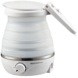 Melchioni Family Mrs KETTLE, Bollitore Elettrico da Viaggio, Piccolo e Pieghevole, Capacità 0.6L, Doppio Voltaggio 220-240V/100-120V, 800W, Perfetto Bollitore Acqua per Viaggi e Uso Quotidiano