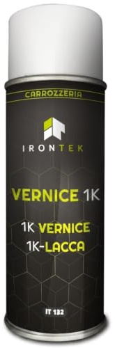 IRONTEK - Esmalte transparente brillante 1 K 400 ml | IT132 | Protección UV antiarañazos | Acrílico 1 K de secado rápido | Auto Moto | Fórmula profesional Carrocero