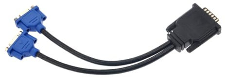 OSALADI Adattatore Vga Da Femmina Vga Cavo Converter Da Doppia Uscita Connettori Maschio e Femmina Materiale Plastica Rigida e Metallo