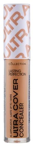 Collection Cosmetics Lasting Perfection Ultra Cover Concealer, Up to 16hr Wear, XL Applicator, Honey Neutral, 5.5ml