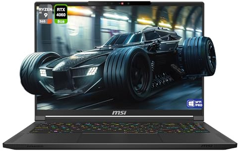 MSI Creator A16 AI+ Gaming Laptop, AMD Ryzen AI 9-365, 32 GB LPDDR5x RAM, 2 TB PCIe SSD, 16 QHD+ (2560x1600) Display, Nvidia G-Force RTX 4060, Per-Key RGB Keyboard, W11 Pro, Lunar Gray