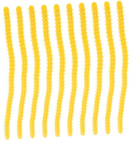 HONMEET 10 Stück Silikon Dauerwelle Stangen Flexibel Wiederverwendbar Haarwickler für Lang Lockiges Haar Robustes Leichtes Styling-werkzeug für Home Reisegebrauch