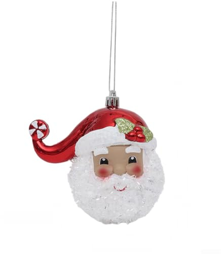 HanOaki 4 decorazioni per albero di Natale, pupazzo di neve 3D e figure da appendere, in plastica, per un'atmosfera stagionale