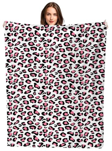 JynxtoyZeal Manta Infantil Franela,Estampado de Leopardo Manta Infantil, Sofá o Cama, Salón(100 x 150cm)