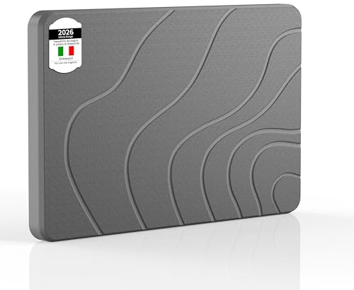 Goeasyoii Tappetino da Bagno in Diatomite, Tappetino Assorbente in Pietra a Asciugatura Rapida, ad asciugatura rapida, grande, antiscivolo (Modello D, 39X60cm)