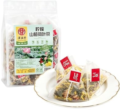 Tè al limone, biancospino e foglie di loto da 250 g (5 g * 50 bustine) in bustine triangolari(1pcs)
