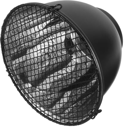 POPETPOP Pare-Soleil Noir en Aluminium avec Grille pour Lampe Chauffante de Terrarium, Améliore la Pénétration et Dirige Efficacement la Chaleur pour Iguanes et Ampoules Uvb