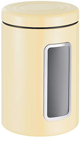 Wesco Boîte en Acier Inoxydable, Acier Inoxydable, Amande, 12.5 x 12.5 x 18.9 cm